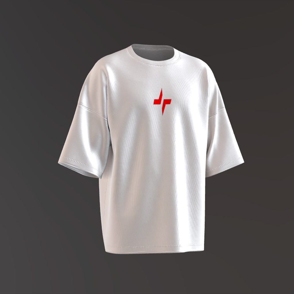 Playera Oversize “Parkour Club” – Blanca